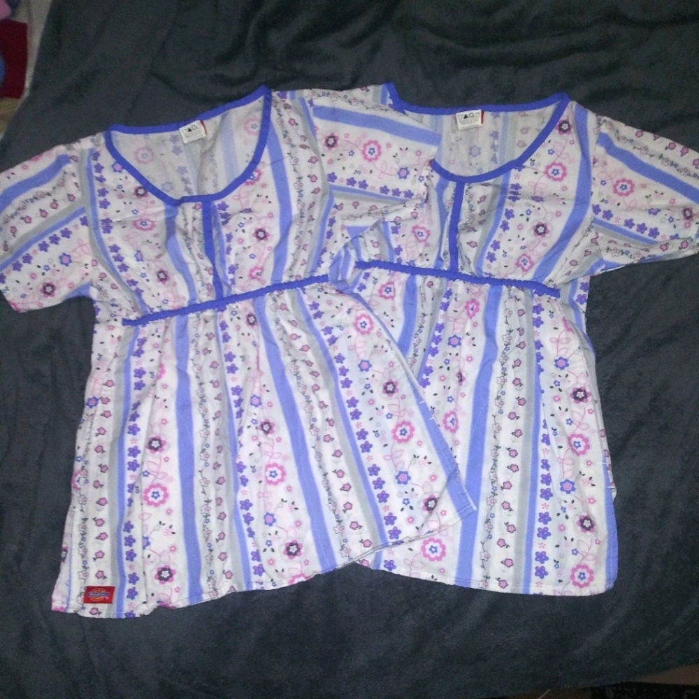 2 Dickies scrub tops